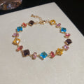 Multicolor Geometric Crystal Chain Bracelets Twelve Styles view 9