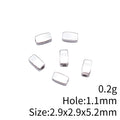 Slim Rectangular Tube Spacer Beads in Five Metal Finishes view 5