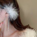 Feather And Crystal Tassel Earrings In Seven Designs view 9