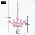 Rhinestone Crown Pendant Ornament Clear Pink Two Styles view 3