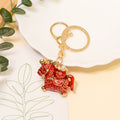 Chinese Style Enamel Lucky Horse Keychain Cord Options view 7