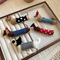 Fabric Dachshund Dog Duckbill Hair Clip Set 3 Styles view 4