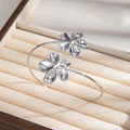 Double Flower Open Upper Arm Cuff in Gold and Silver view 4