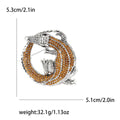 Rhinestone Coiled Crocodile Brooch Four Color Crystal Styles view 7