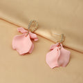 Layered Petal Drop Earrings in Six Colors Statement Jewelry view 9