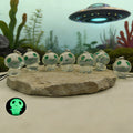 Glow-in-the-Dark Green-Eyed Alien Phone Strap Charms in Seven Poses view 1