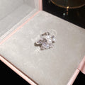Silver Crystal Drop Ear Clip Pearl Flower Clip Open Ring view 7