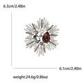 Large Radiating Crystal Bar Brooch in Three Color Palettes view 7