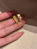 Gold-Tone Wheat Ear Zircon Tassel Necklace And Stud Earrings view 7