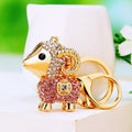 Jeweled Lamb Keychains in Five Colors with Braided Loop Options view 7