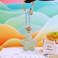 Bubble Crystal Striped Star Keychains in Four Colors plus Assorted Option view 3