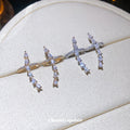 Crystal Star Ear Cuff Single Pieces with Polished Metal Tone Details view 2