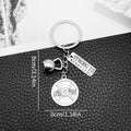 Eight Antique Silver Fitness Equipment Metal Keychain Designs view 8