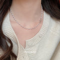 Beaded Cross Pendant Necklace in Gold or Silver Tone view 3
