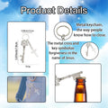 Silver Key Bottle Opener Keychain Openwork Cross Charm view 4