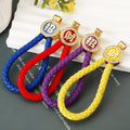 Braided Fortune Wrist Loop Keychains in Six Pictured Colors view 2