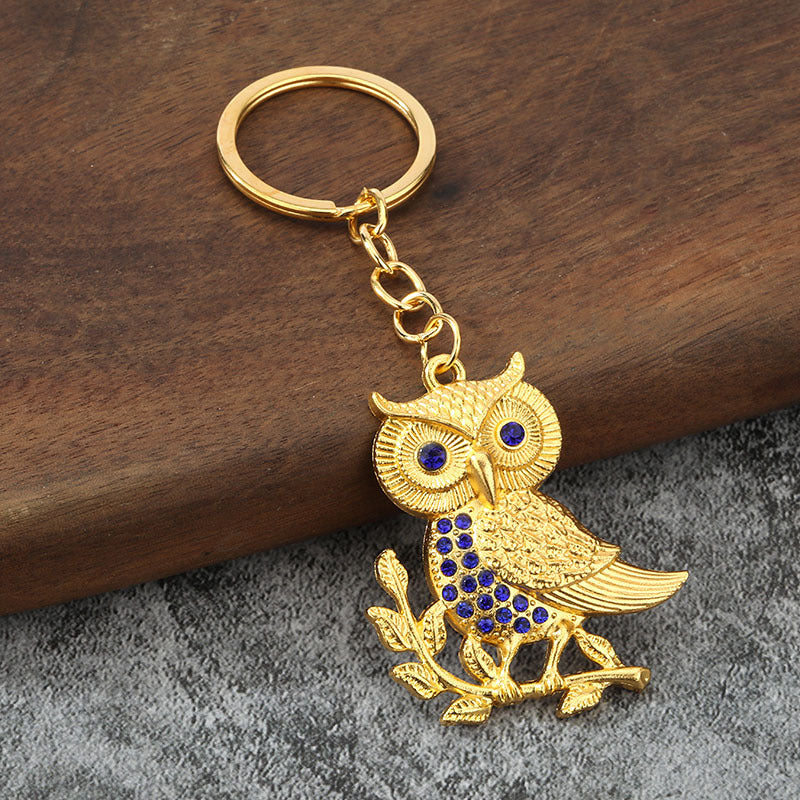 Vintage Rhinestone Animal and Hamsa Keychain Charms for Bags