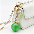 Green-Led Six-Color Iridescent Apple Double Ring Keychain Collection view 1