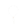 Silver Tone Firework and Pearl Long Pendant Necklace view 5