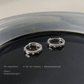 Gold Tone Crystal Pave Mini Huggie Hoop Earrings Pair view 4