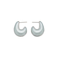 Pastel Curved Resin Stud Earrings Fashion Jewelry Accessories view 5