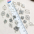 Antique Silver Four-Leaf Clover Metal Charms with 12 Listed Options view 3
