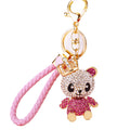 Crowned Jeweled Panda Keychain in a Pink Crystal Outfit view 5
