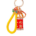 Red Firecracker Keychains with Braided Wrist Straps in Eight Colors view 5
