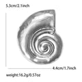 Spiral Shell Brooch In Hammered Gold And Silver Tone Finishes view 7