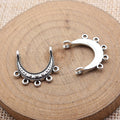 Five Loop Crescent Metal Earring Connectors for Jewelry Making view 2