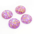 Gold Fleck Round Resin Cabochons in Eleven Color Options view 9