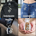 Silver Tone Angel And Heart-Shaped Wing Charm Keychain, 2 Styles view 3