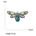 Multicolor Enamel Dragonfly Brooch With Teardrop Gem view 5