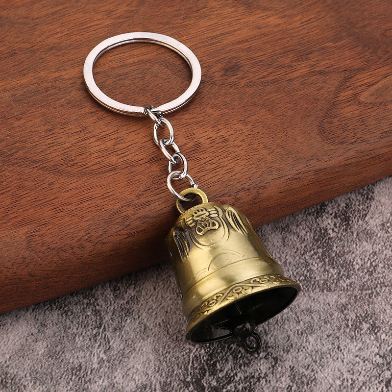 Antique Bell Zinc Alloy Travel Souvenir Keychain Gift Pendant