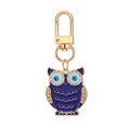 Twelve Piece Gold Tone Owl Heart Butterfly Evil Eye Keychain Set view 2
