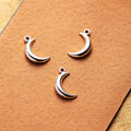 Curved Crescent Moon Metal Pendant Charm For Jewelry Making view 6