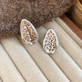 Leopard Print Teardrop Statement Stud Earrings Statement Pair view 7
