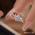 Silver Tone Split Shank Clear CZ Bypass Ring Sizes 6-10 view 4