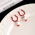 Color Hoop and Mini Fruit Novelty Earrings in Six Designs view 3