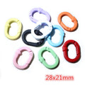 Mixed Color Wrapped Split Ring Components in Six Shapes view 6