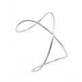 Crossed Wire Open Cuff Bangle Bracelet Gold Silver view 6