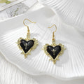 Gothic Thorn Heart and Cross Drop Earrings in Four Designs view 5