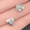 Antique Silver Heart Metal Beads with 11 Listed Options view 9