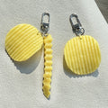 Realistic Silicone Potato Chip and French Fry Clip Keychains view 2