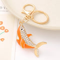 Ocean Animal Rhinestone Keychain Shark Crab Starfish Charm view 6