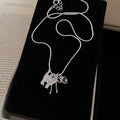 Silver-Tone Cat Pendant Necklace Fashion Jewelry Collection view 7