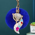 Multigem Fox Keychains with Fourteen Pom Colors and Multiple Loop Styles view 3