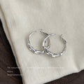 Twisted Rope Hoop Earrings Gold and Silver Tone Multi Size view 9