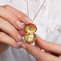 Hinged Fruit Egg Pendant Necklace In Three Designs view 3
