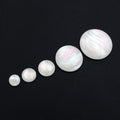 White Imitation Shell Round Resin Flatback Cabochons view 2